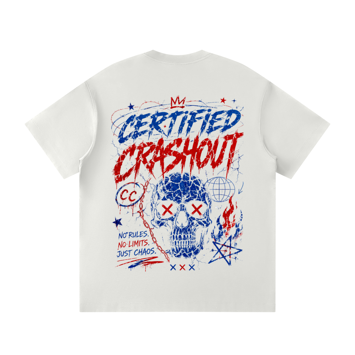 Certified Crashout 4th Of July Edition Unisex Loose Fit Crewneck T-Shirt