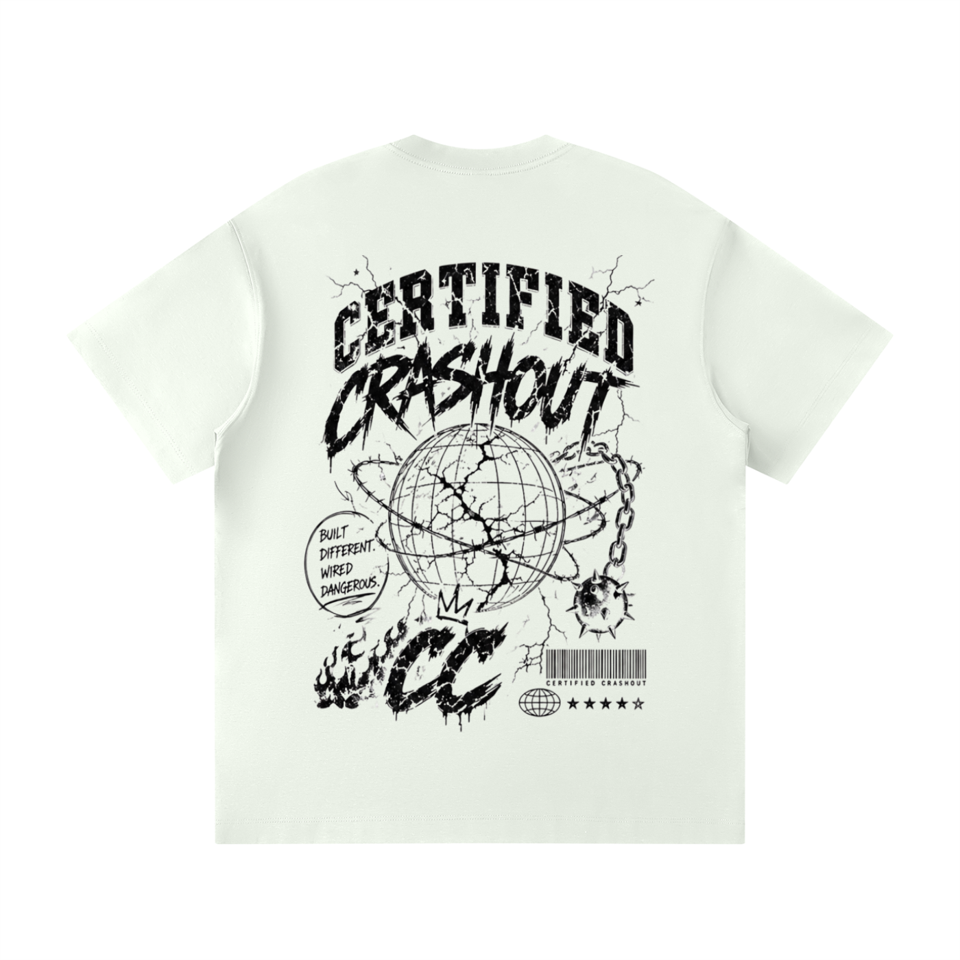 Certified Crashout World Unisex Loose Fit Crewneck T-Shirt