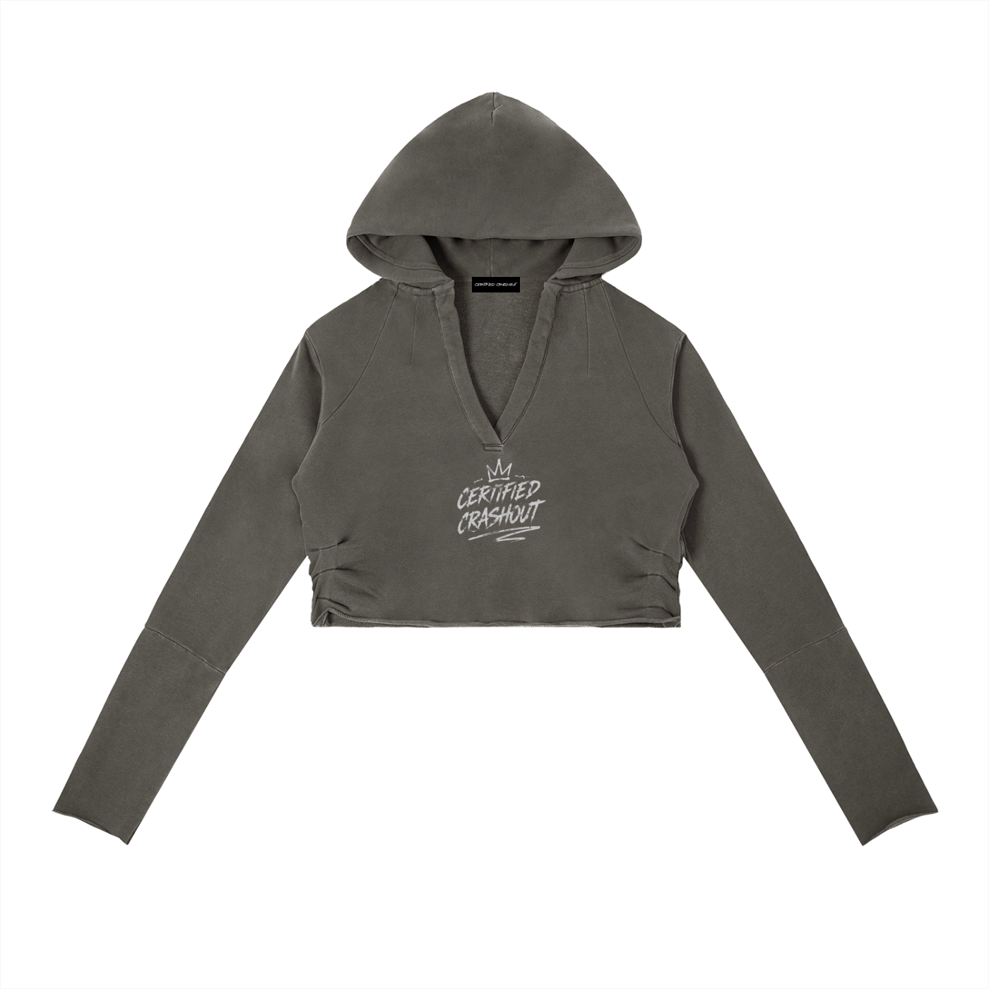 Certified Crashout Women’s Vintage Washed Raw Edge Hoodie