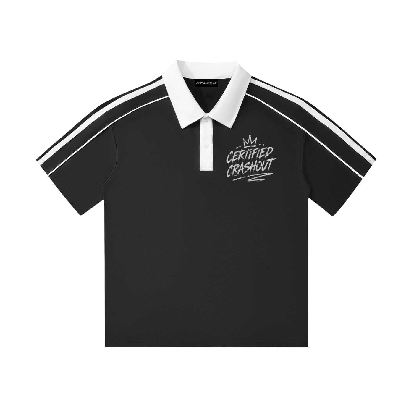 Certified Crashout Collar Short-Sleeve Polo Shirt