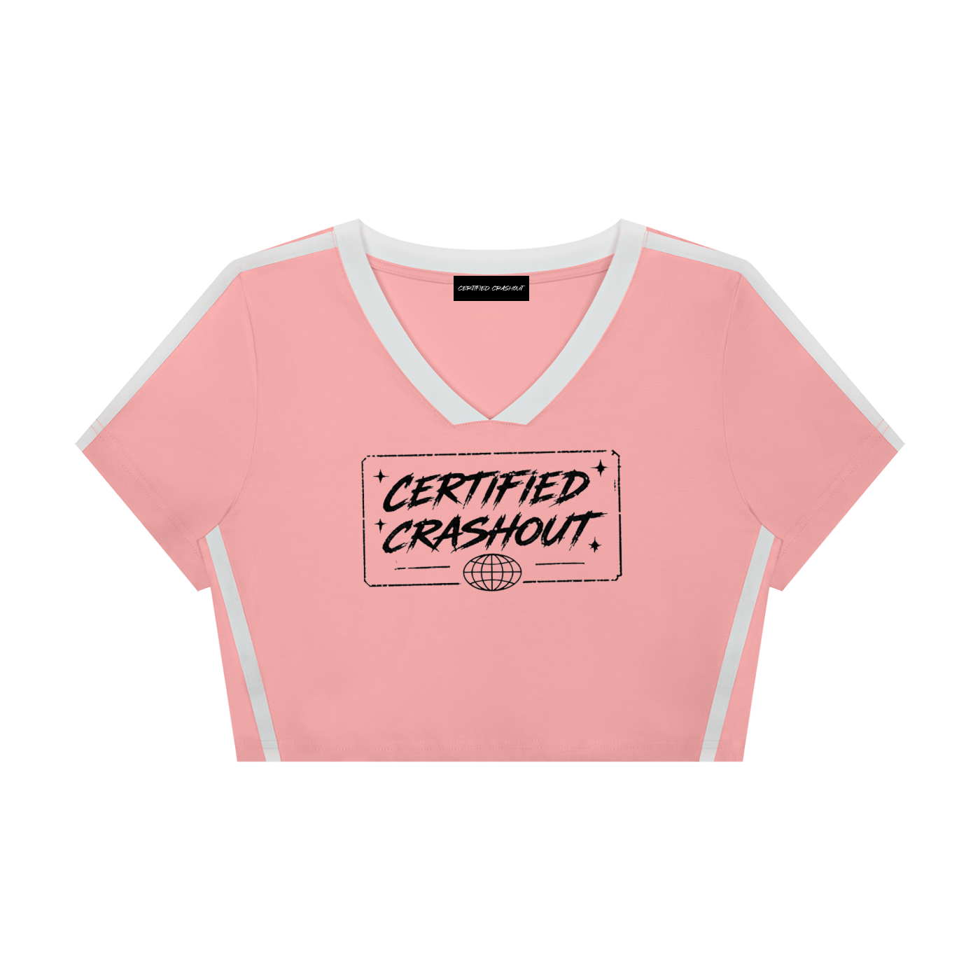 Certified Crashout World Women’s Slim Fit Color Block T-Shirt