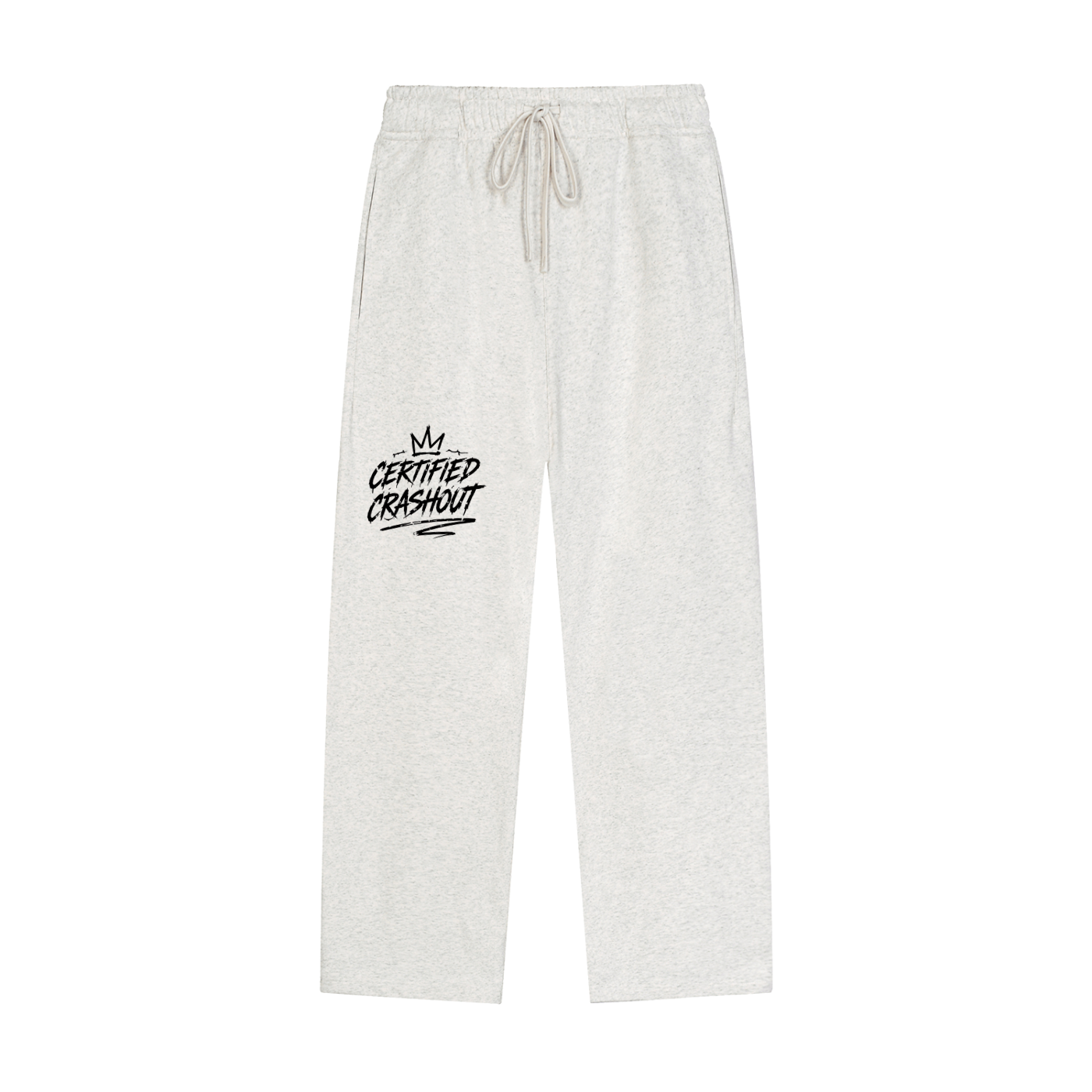 Certified Crashout Solid Color Straight-Leg Sweatpants