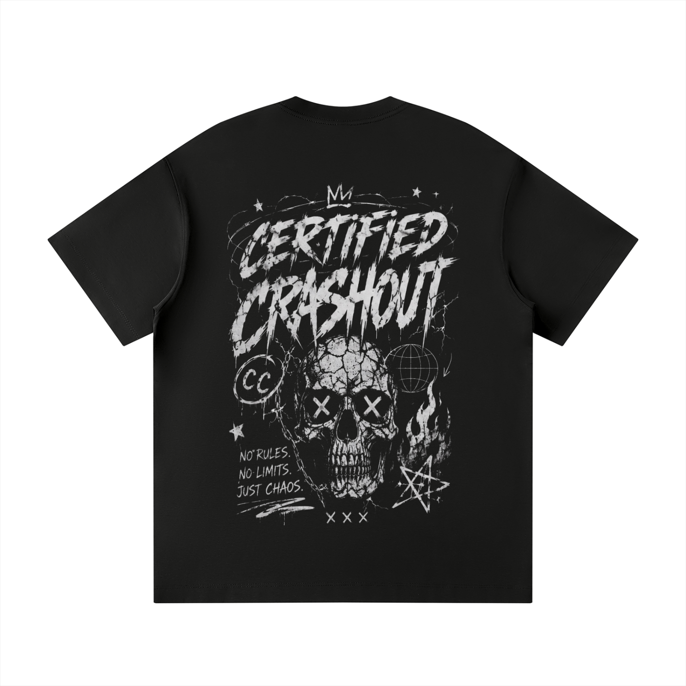 Certified Crashout Unisex Loose Fit Crewneck T-Shirt