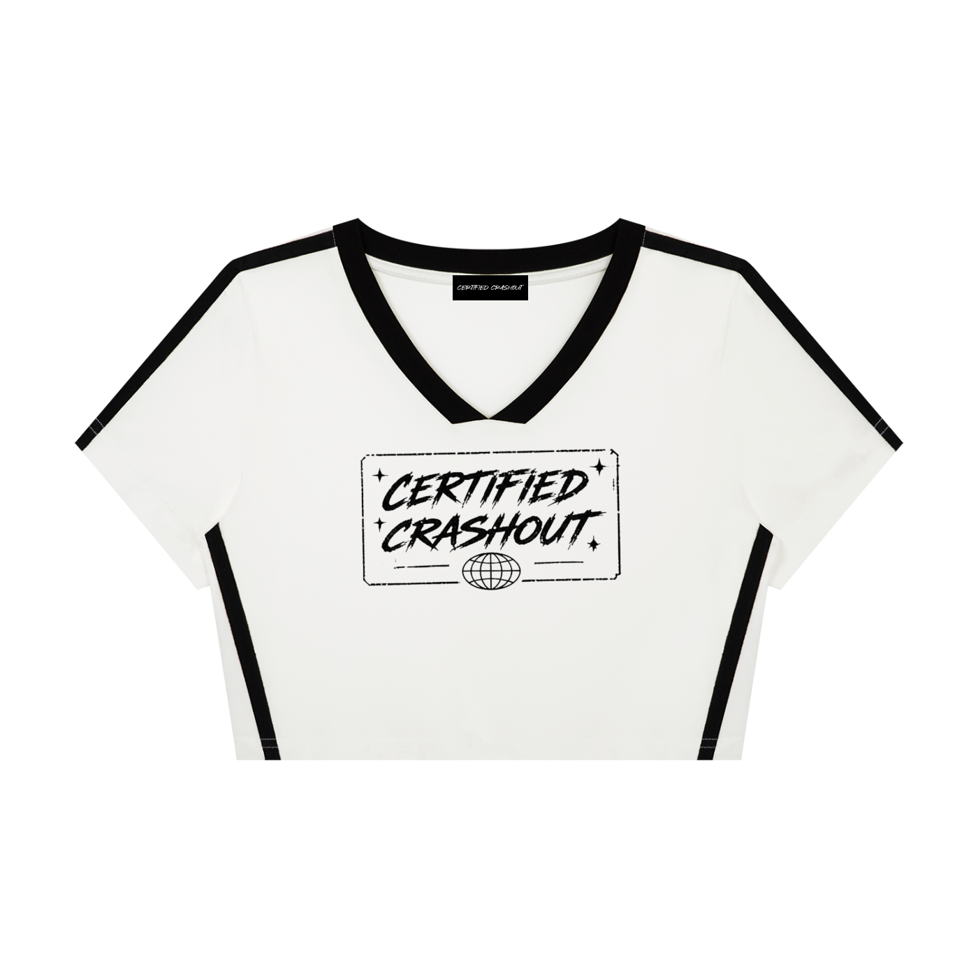 Certified Crashout World Women’s Slim Fit Color Block T-Shirt