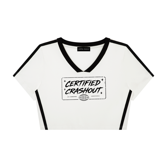 Certified Crashout World Women’s Slim Fit Color Block T-Shirt