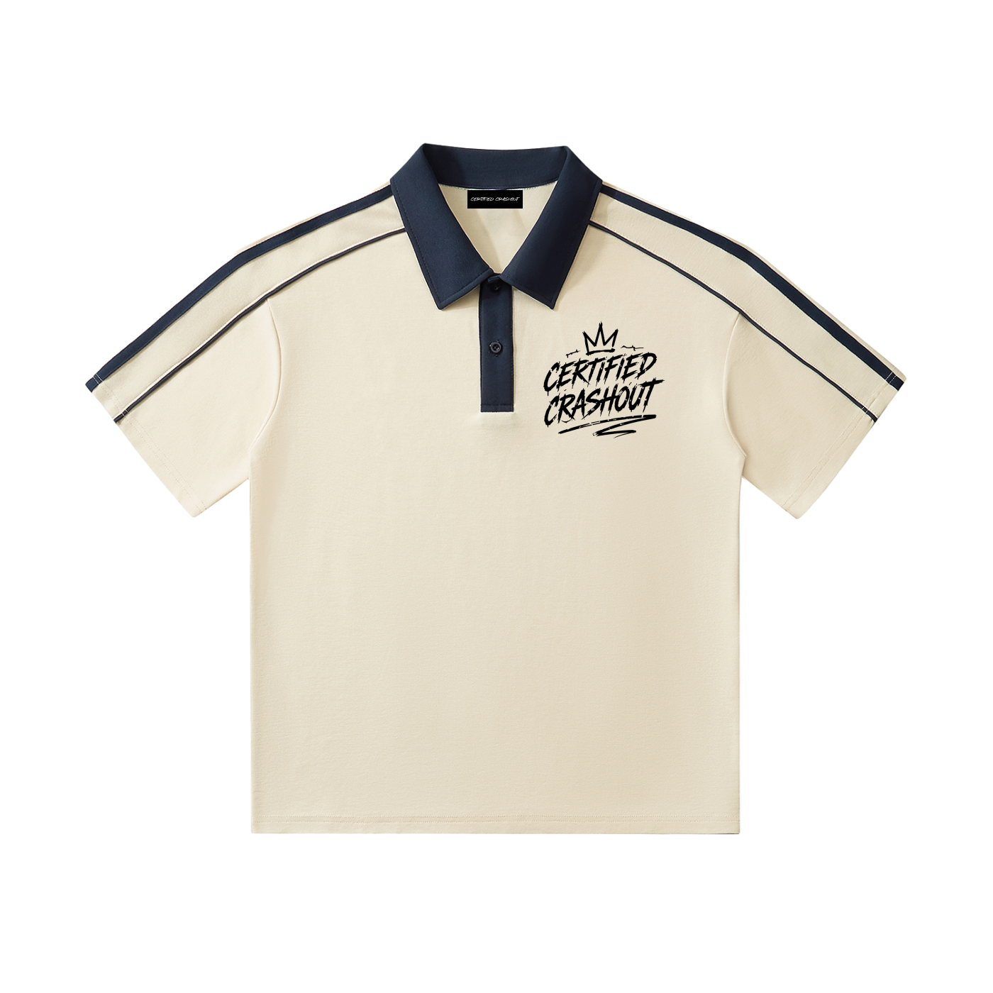 Certified Crashout Collar Short-Sleeve Polo Shirt
