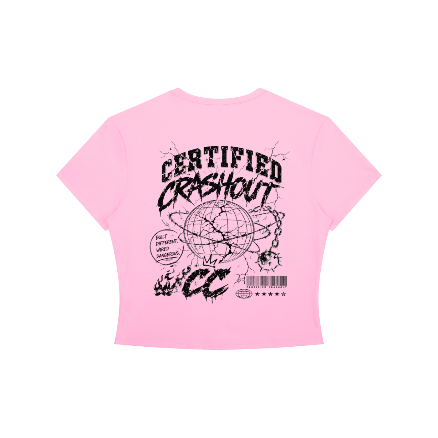 Certified Crashout World Women's Crewneck Crop T-Shirt
