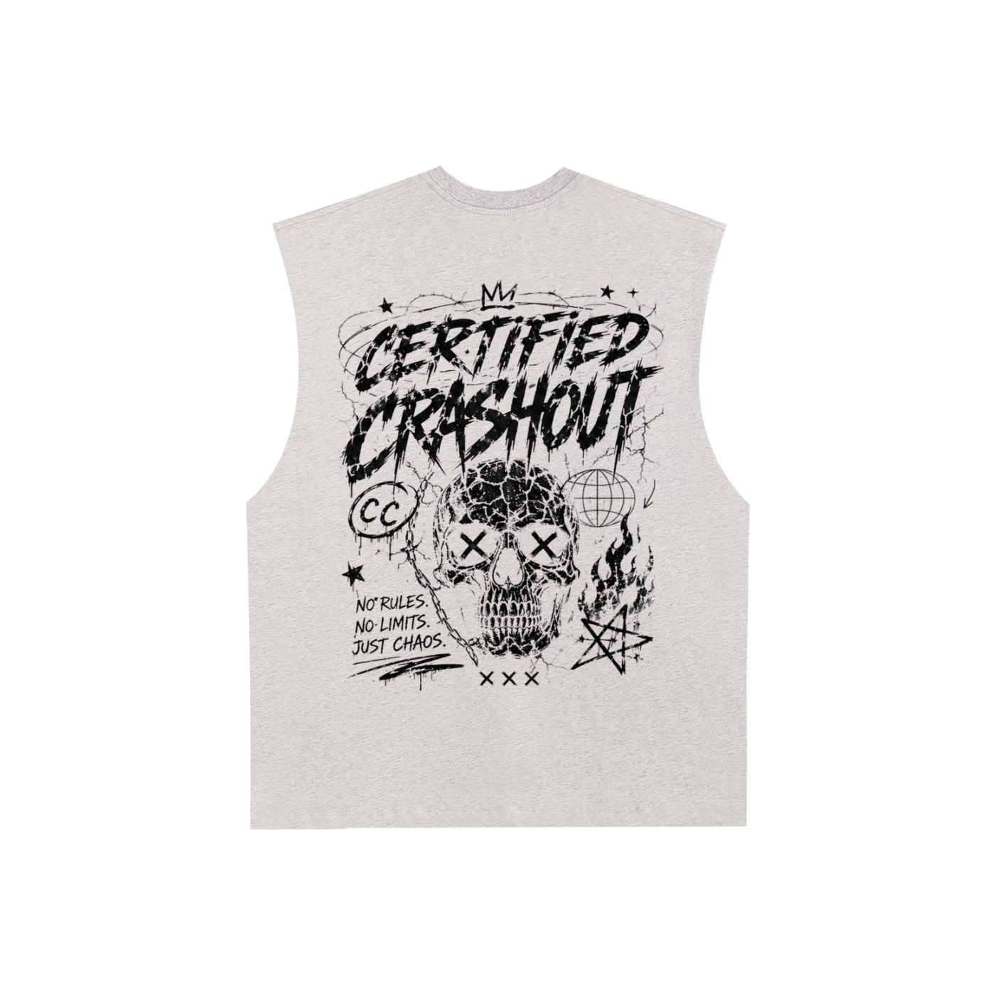 Certified Crashout Raw Edge Cotton Tank Top