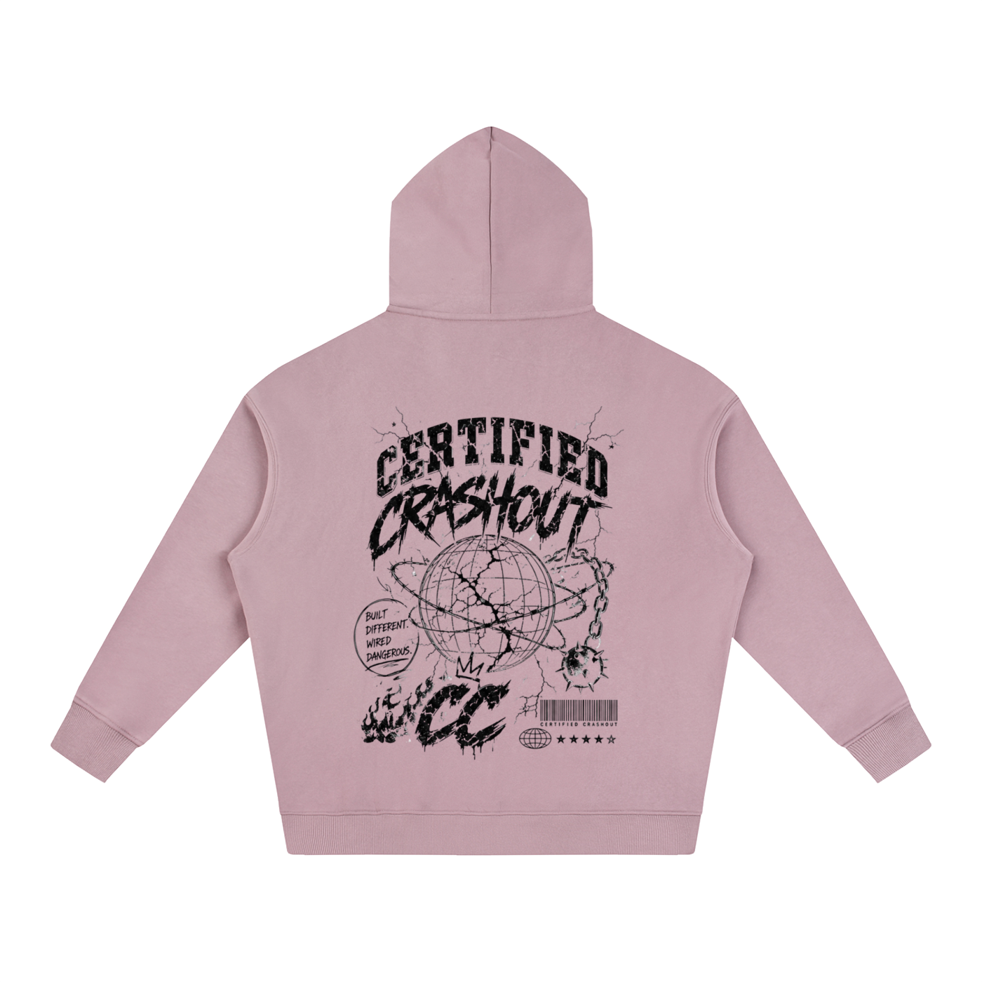 Certified Crashout World Oversize Fleeced Hoodie