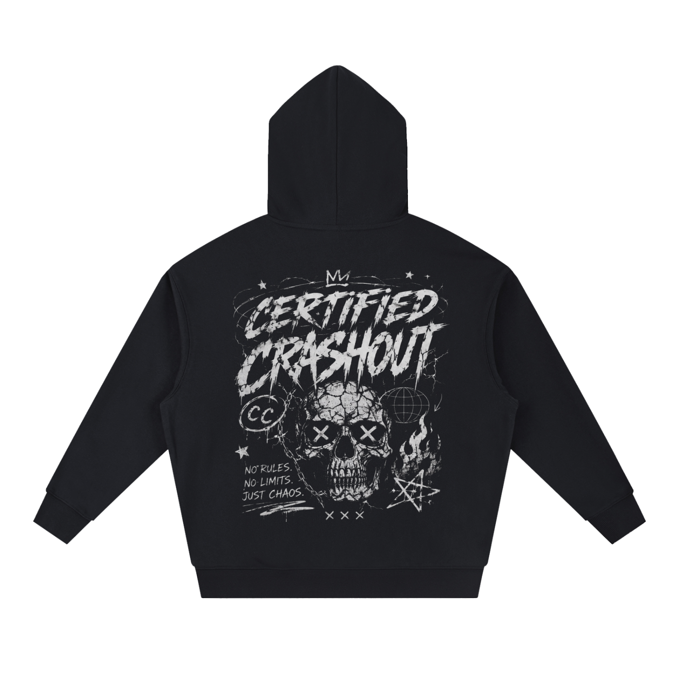 Certified Crashout Essential Boxy Heavyweight Drop-Shoulder Hoodie