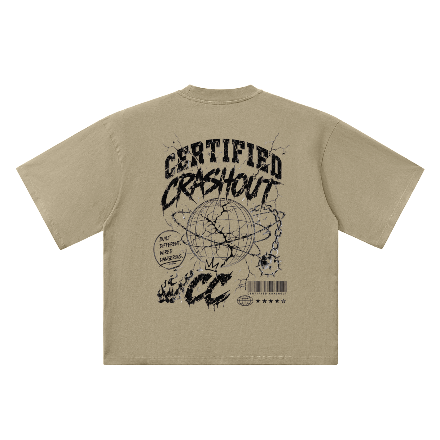 Certified Crashout World Oversized Drop Shoulder T-Shirt