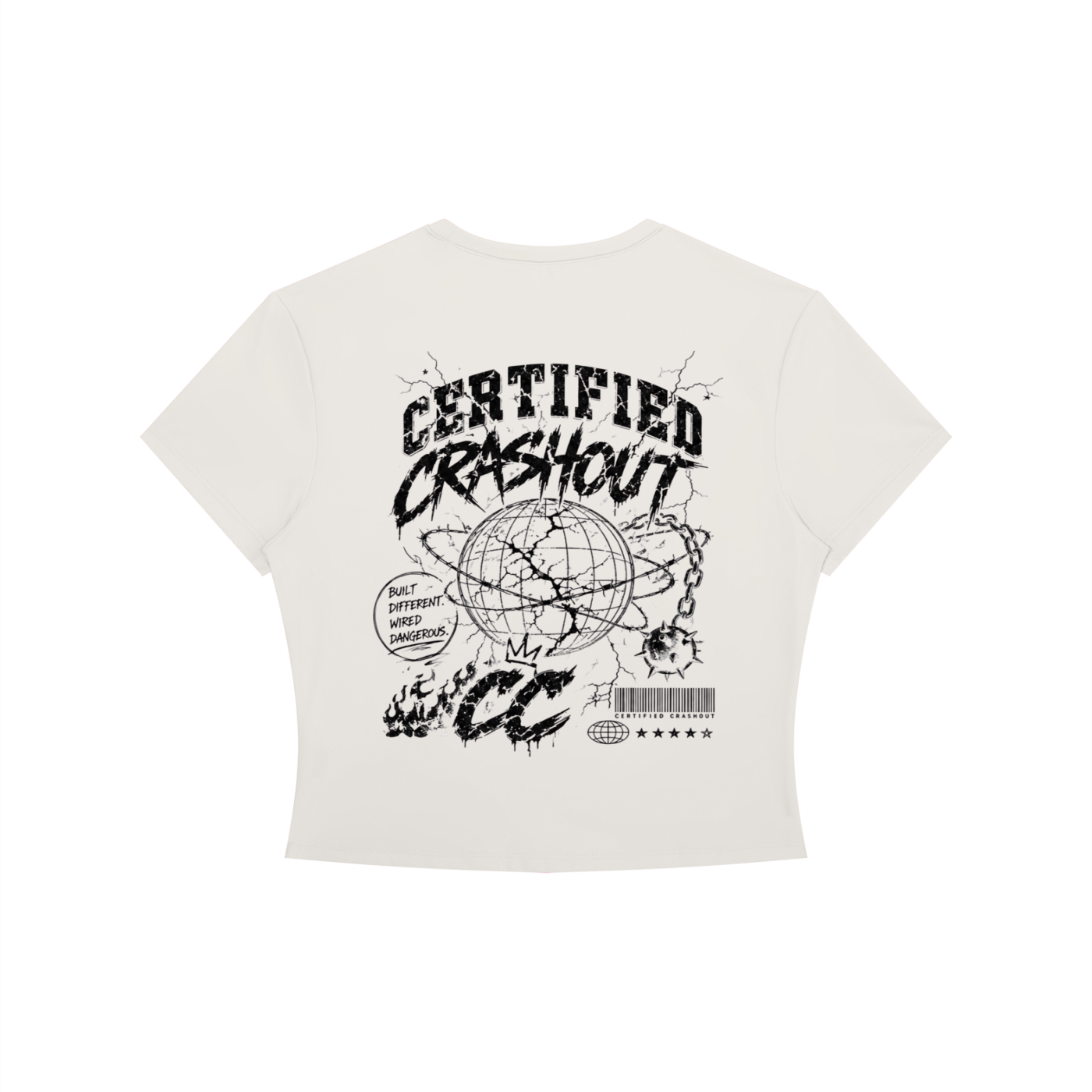 Certified Crashout World Women's Crewneck Crop T-Shirt