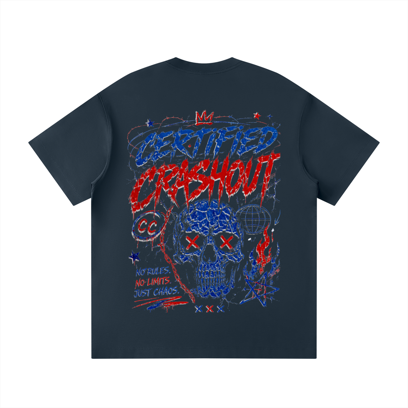 Certified Crashout 4th Of July Edition Unisex Loose Fit Crewneck T-Shirt