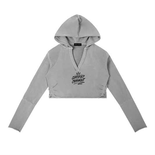 Certified Crashout Women’s Vintage Washed Raw Edge Hoodie