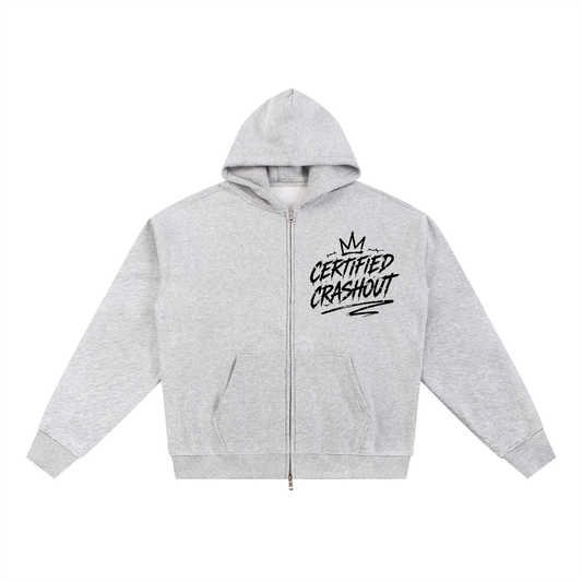 Certified Crashout Essential Fleece Zip-Through Hoodie