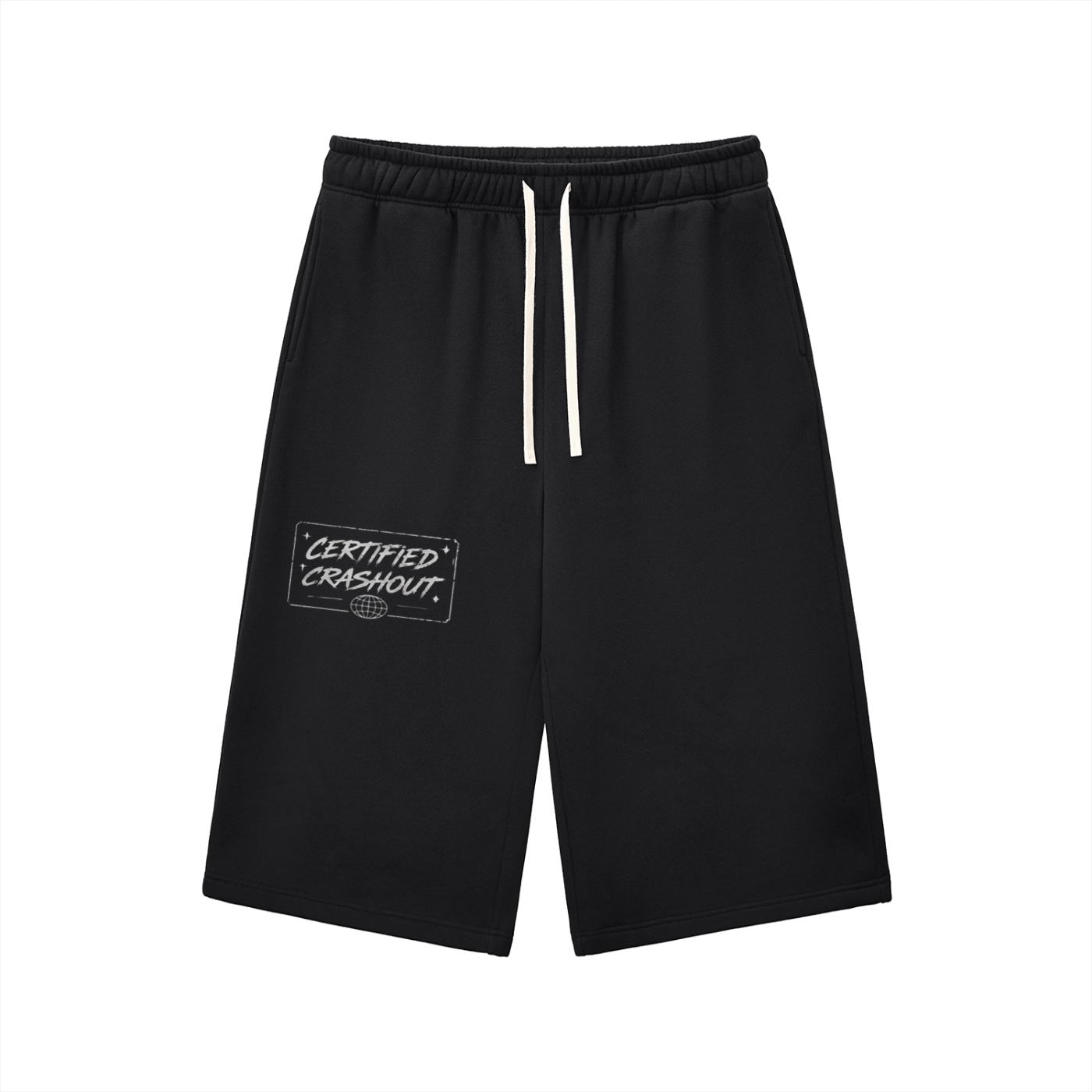 Certified Crashout World Drawstring Three-quarter Sweatpants