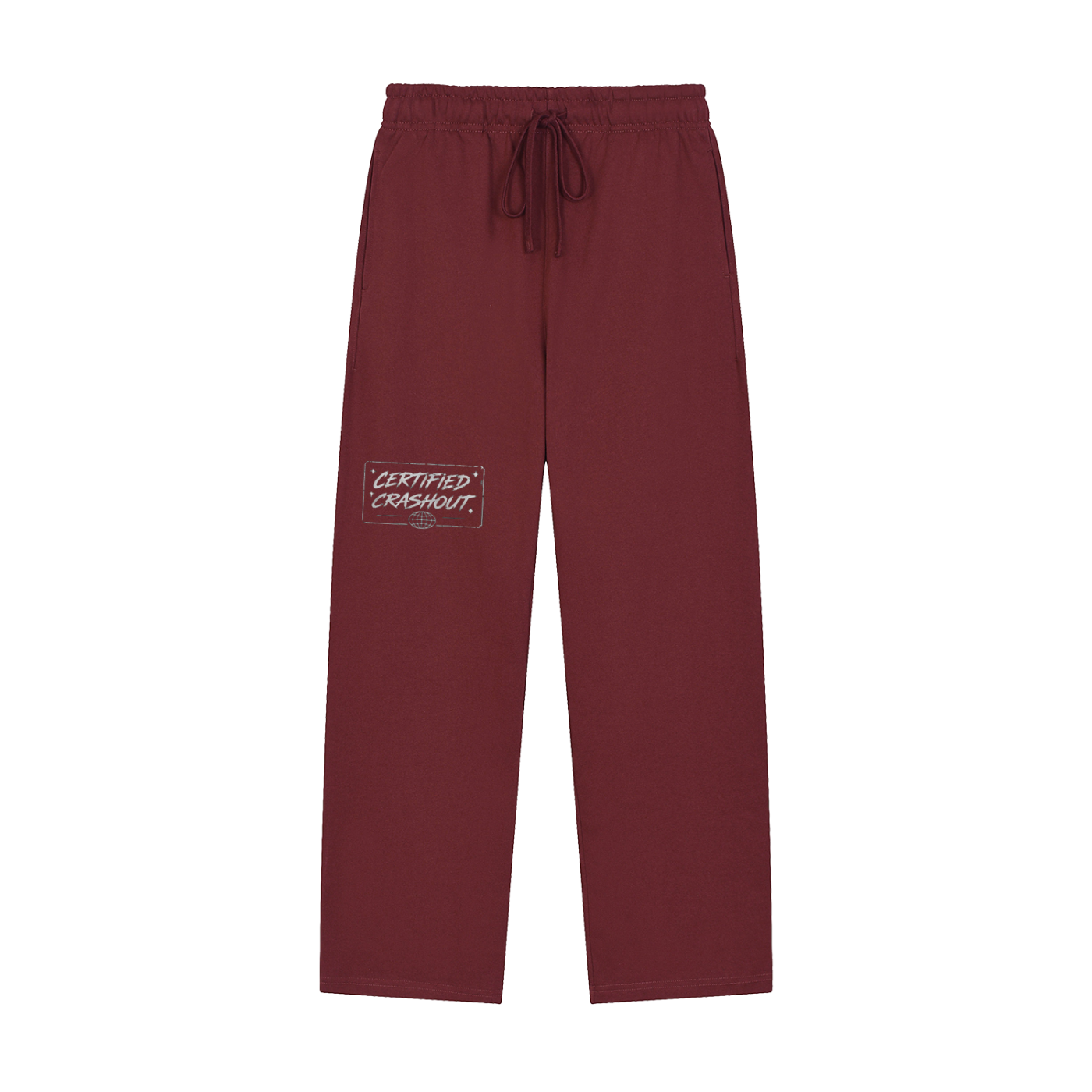 Certified Crashout World Solid Color Straight-Leg Sweatpants