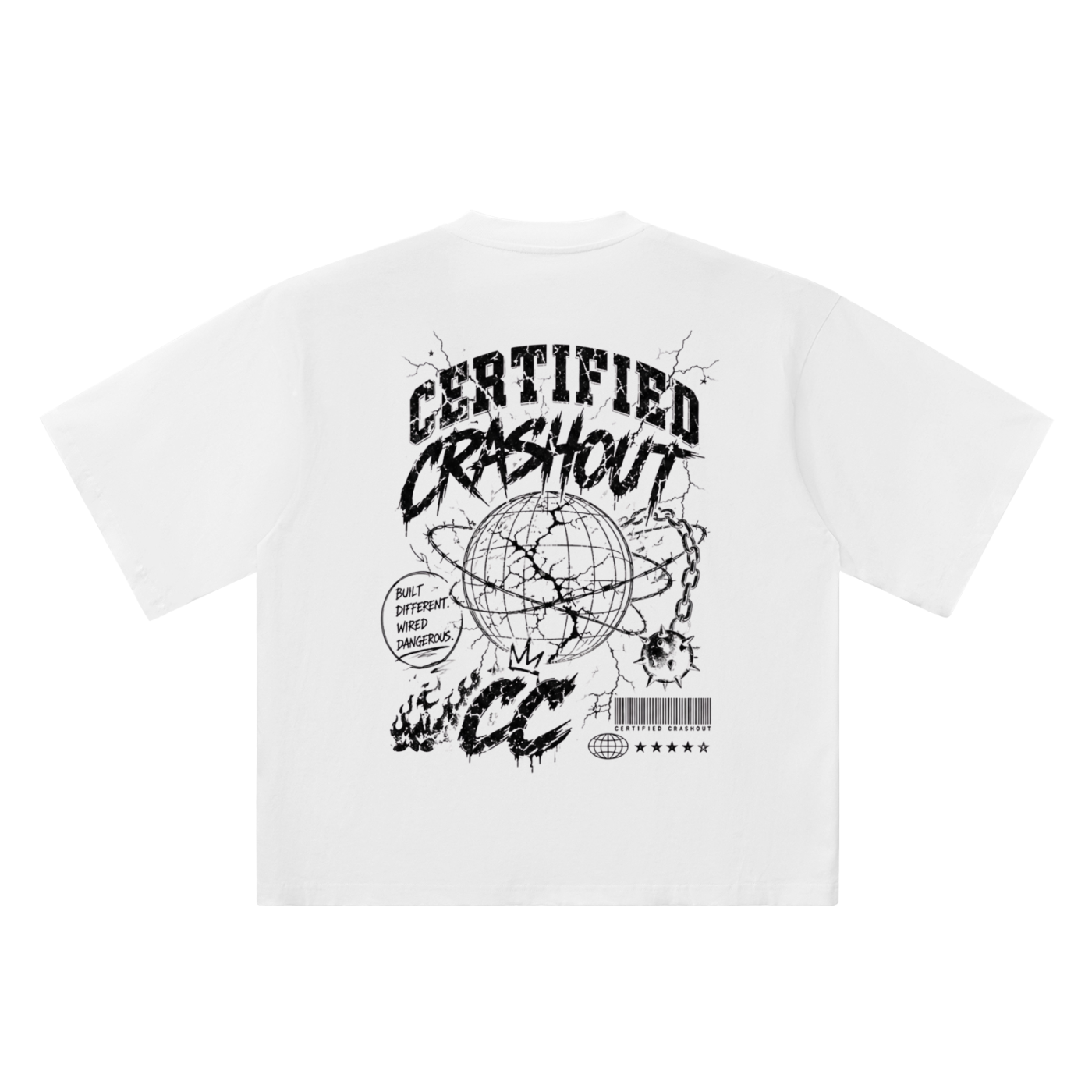 Certified Crashout World Oversized Drop Shoulder T-Shirt