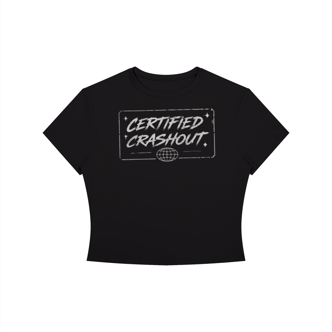 Certified Crashout World Women's Crewneck Crop T-Shirt