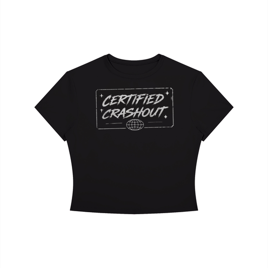 Certified Crashout World Women's Crewneck Crop T-Shirt