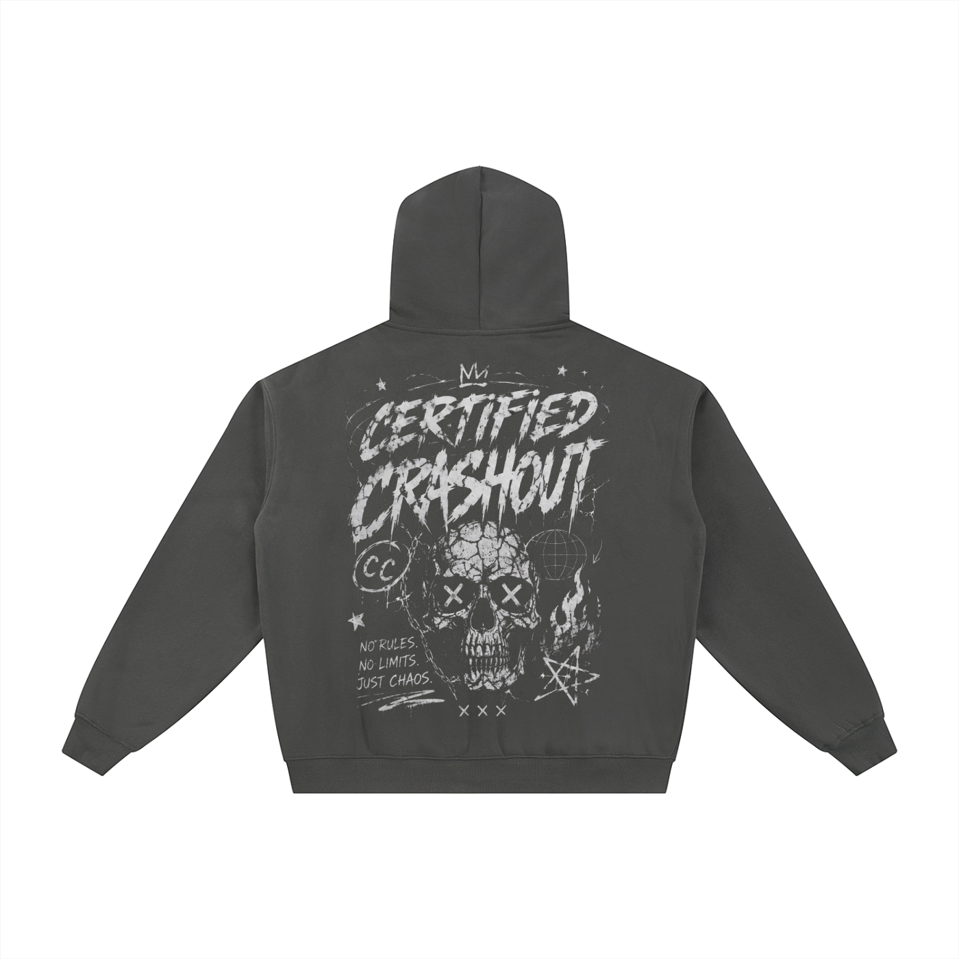 Certified Crashout Essential Fleece Zip-Through Hoodie