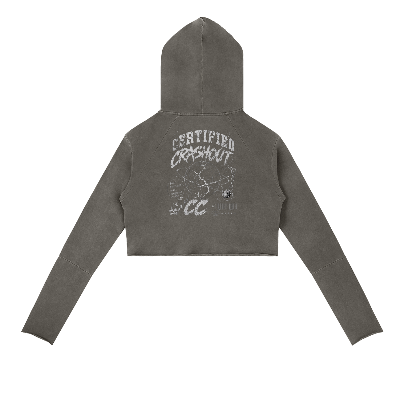 Certified Crashout World Women’s Vintage Washed Raw Edge Hoodie