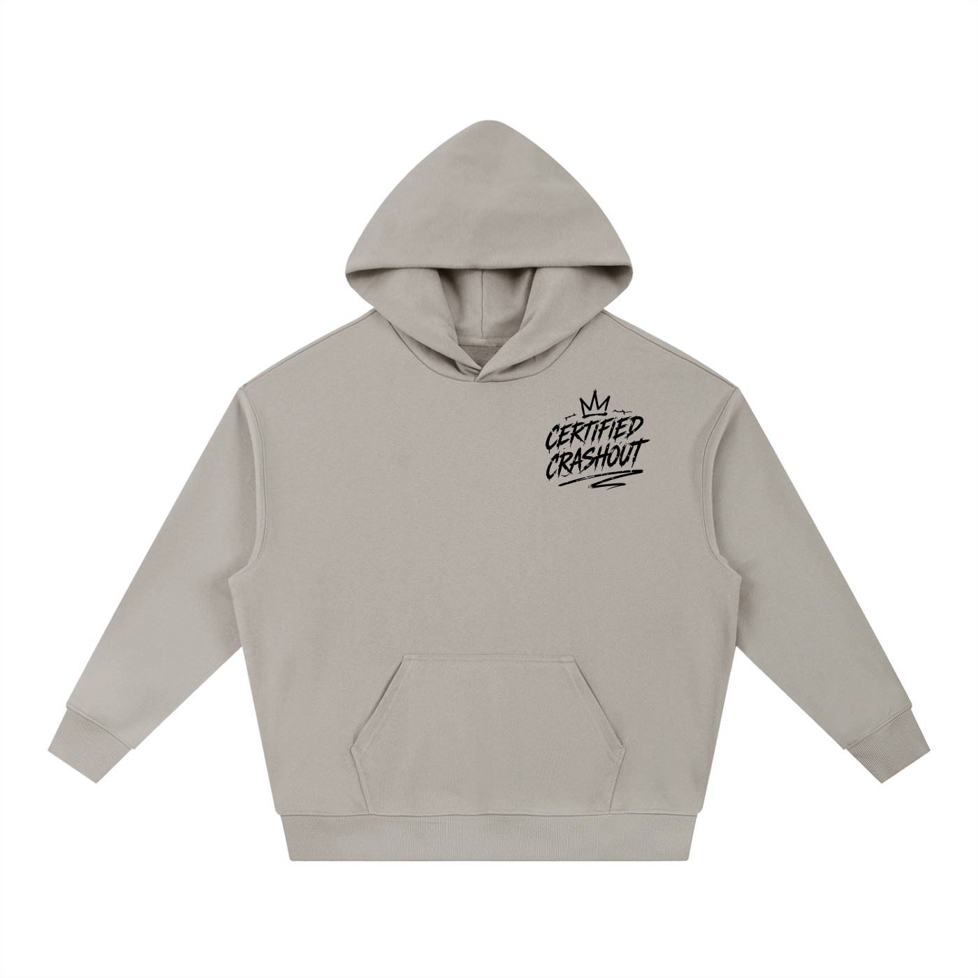 Certified Crashout Essential Boxy Heavyweight Drop-Shoulder Hoodie