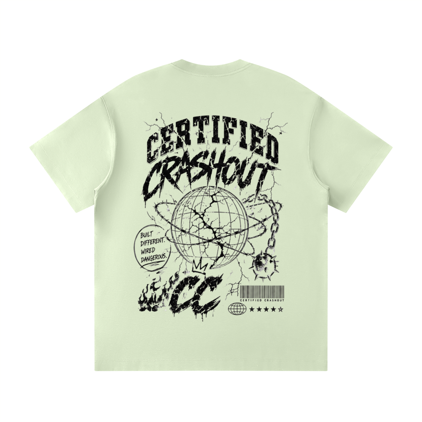 Certified Crashout World Unisex Loose Fit Crewneck T-Shirt