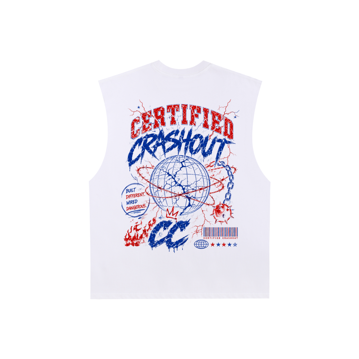 Certified Crashout World 4th Of July Edition Raw Edge Cotton Tank Top