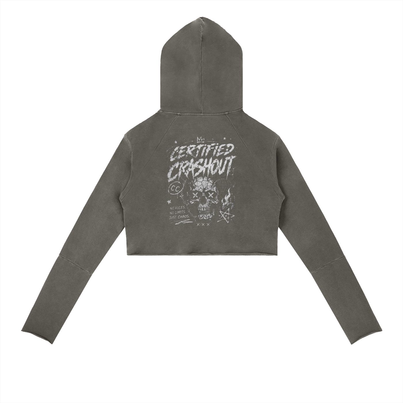 Certified Crashout Women’s Vintage Washed Raw Edge Hoodie