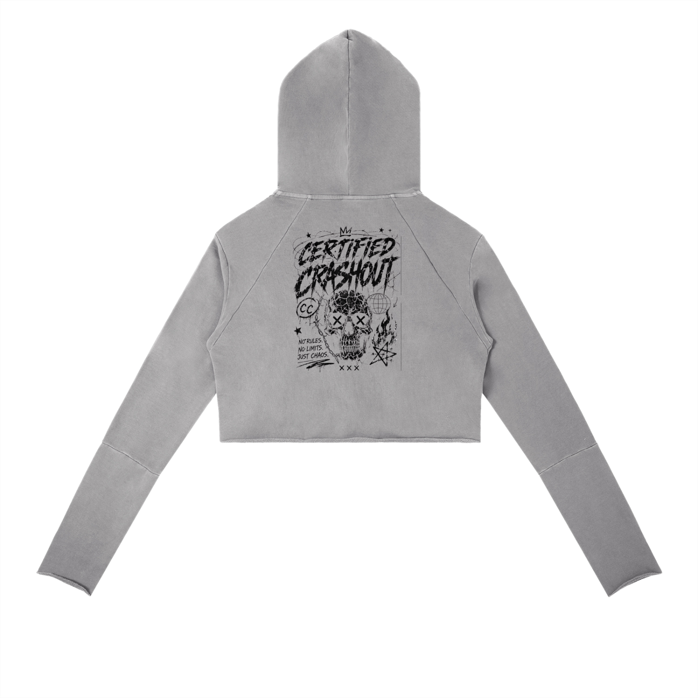 Certified Crashout Women’s Vintage Washed Raw Edge Hoodie