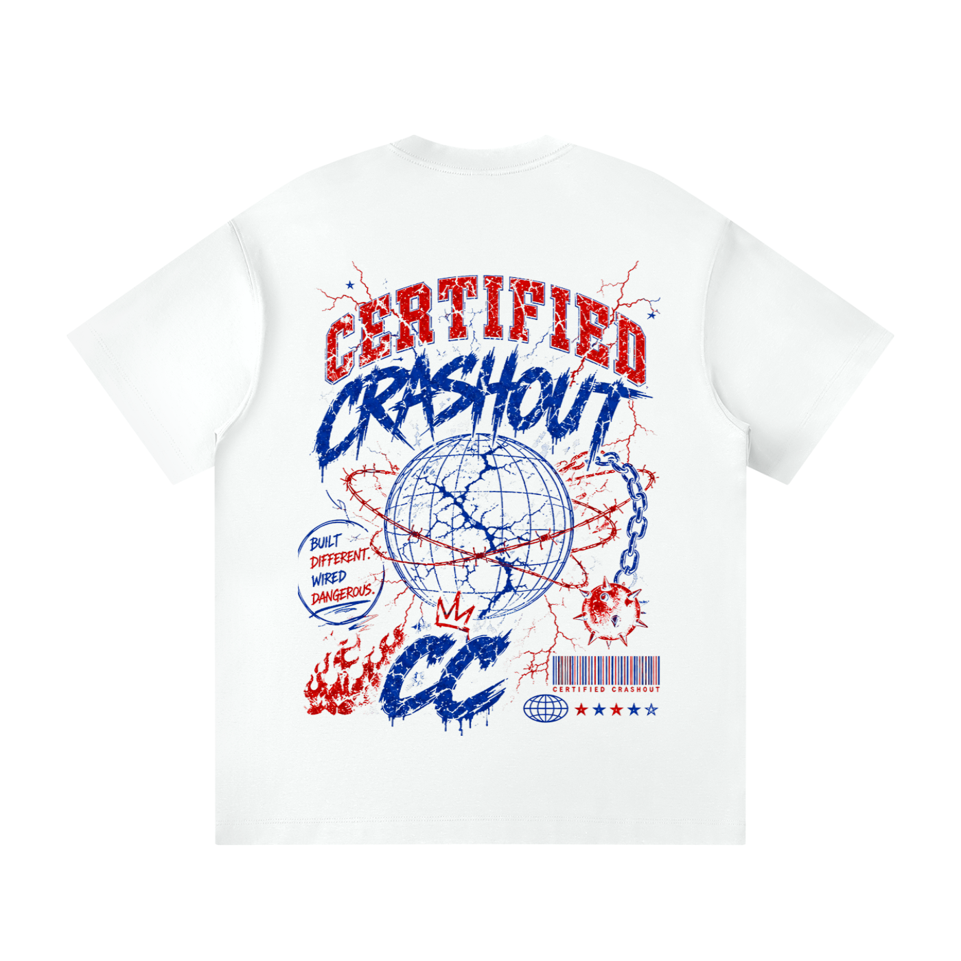 Certified Crashout World 4th Of July Edition Unisex Loose Fit Crewneck T-Shirt