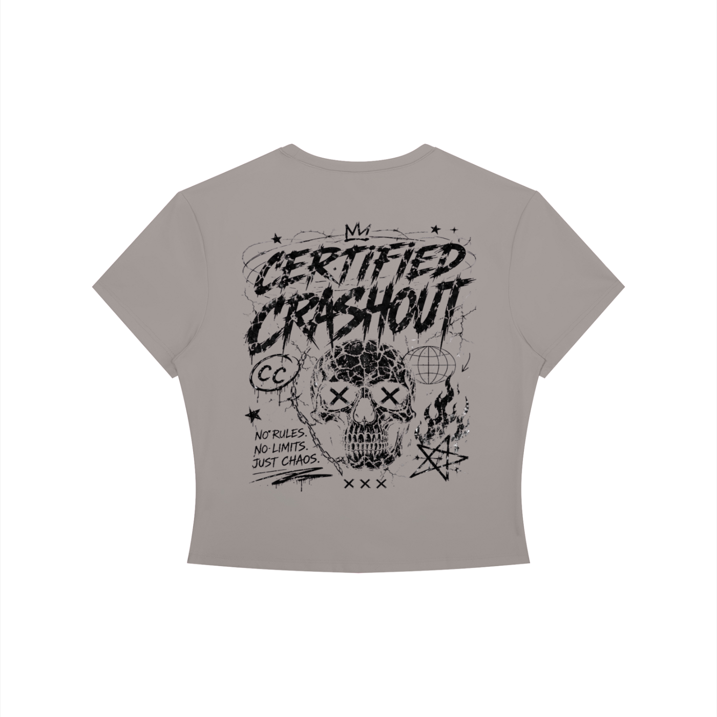 Certified Crashout Women's Crewneck Crop T-Shirt