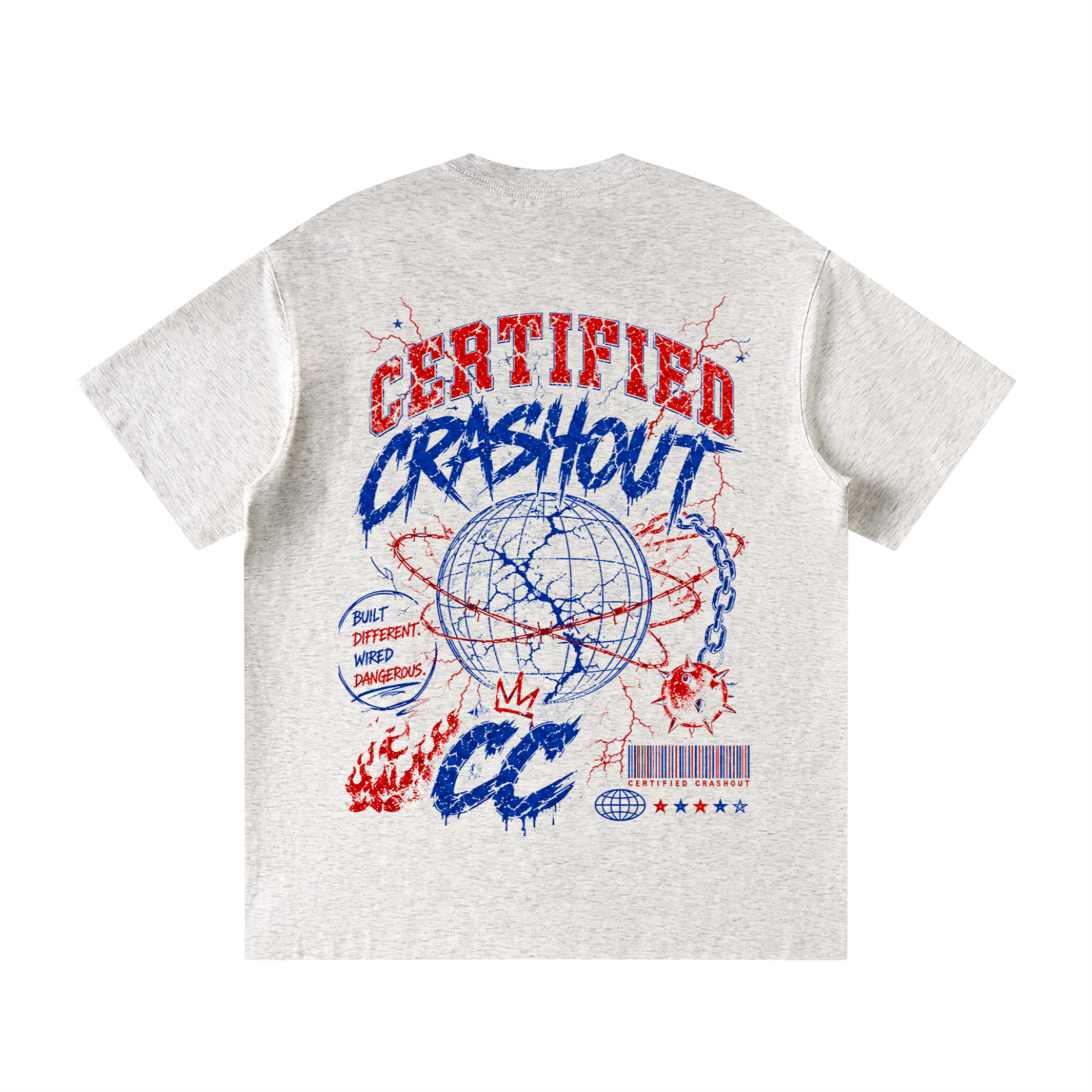 Certified Crashout World 4th Of July Edition Unisex Loose Fit Crewneck T-Shirt