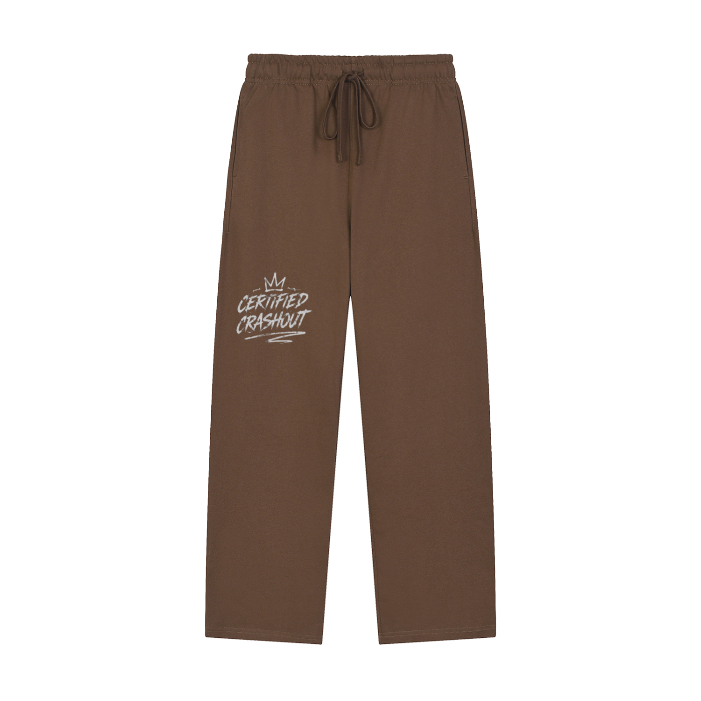 Certified Crashout Solid Color Straight-Leg Sweatpants