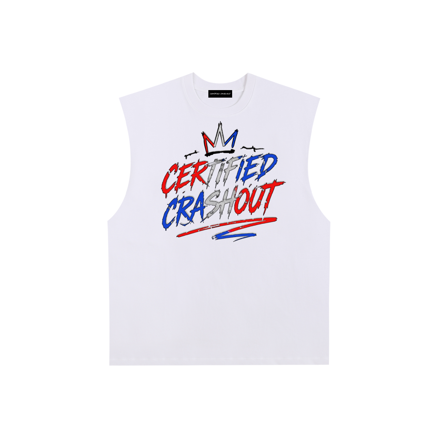 Certified Crashout 4th Of July Edition Raw Edge Cotton Tank Top