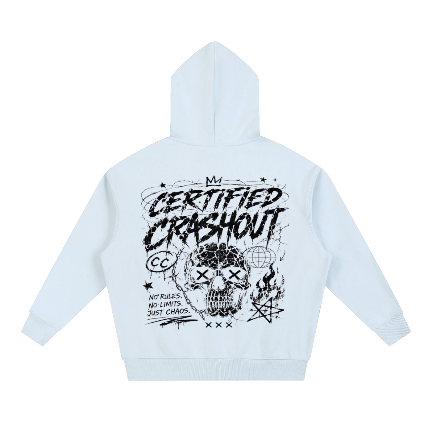 Certified Crashout Essential Boxy Heavyweight Drop-Shoulder Hoodie