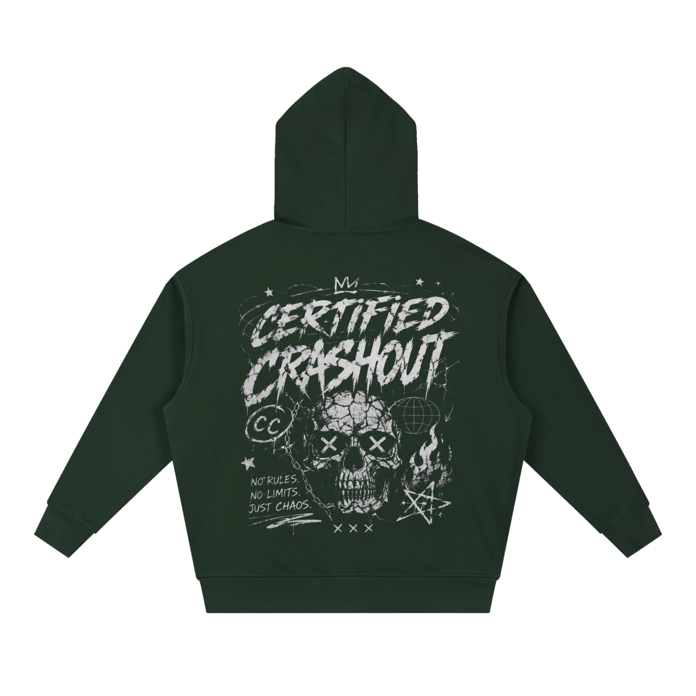 Certified Crashout Essential Boxy Heavyweight Drop-Shoulder Hoodie