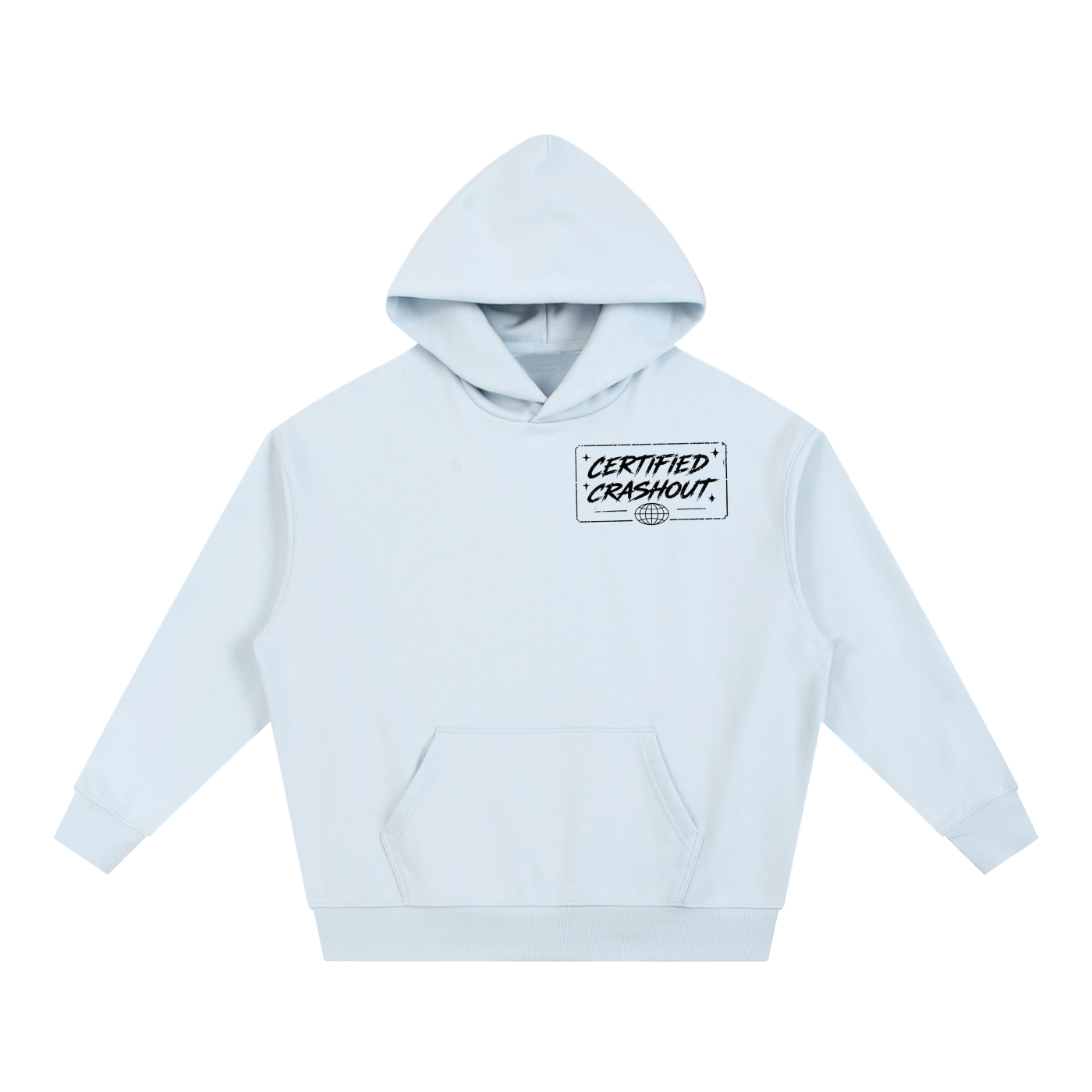 Certified Crashout World Essential Boxy Heavyweight Drop-Shoulder Hoodie