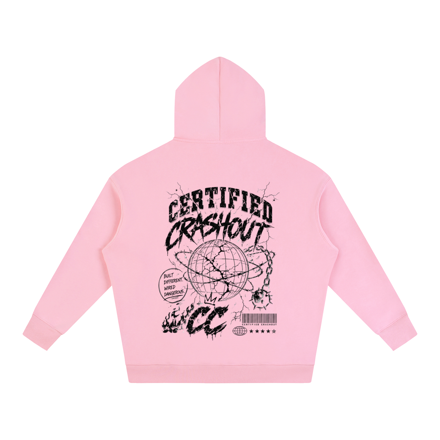 Certified Crashout World Oversize Fleeced Hoodie