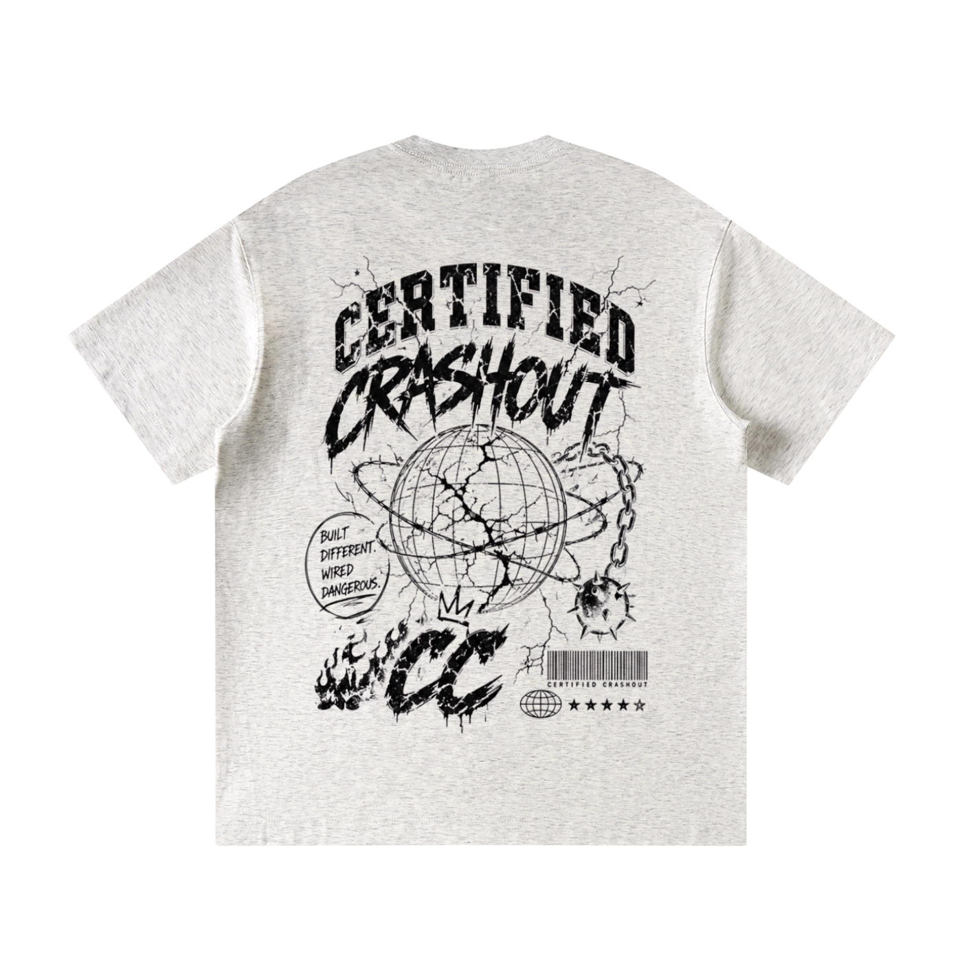 Certified Crashout World Unisex Loose Fit Crewneck T-Shirt