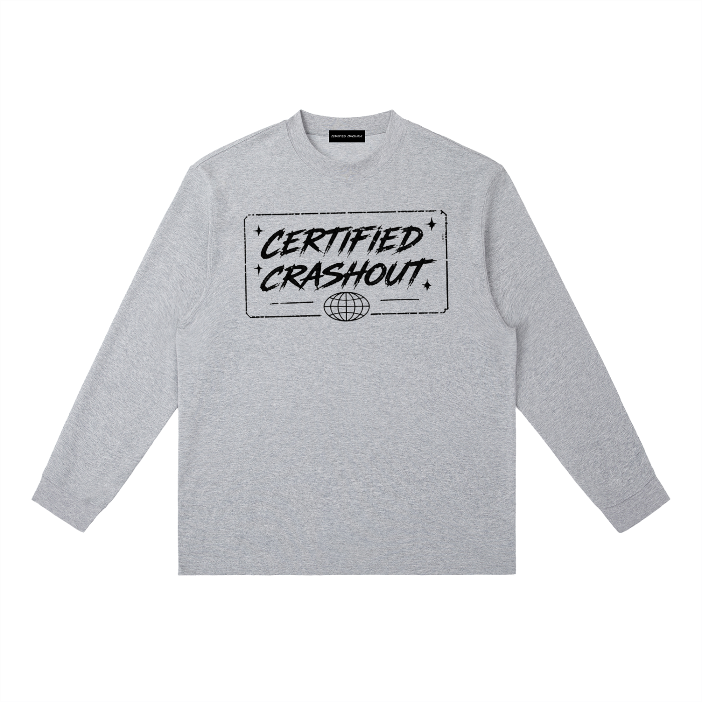 Certified Crashout World Essential Crewneck Long-Sleeve T-Shirt