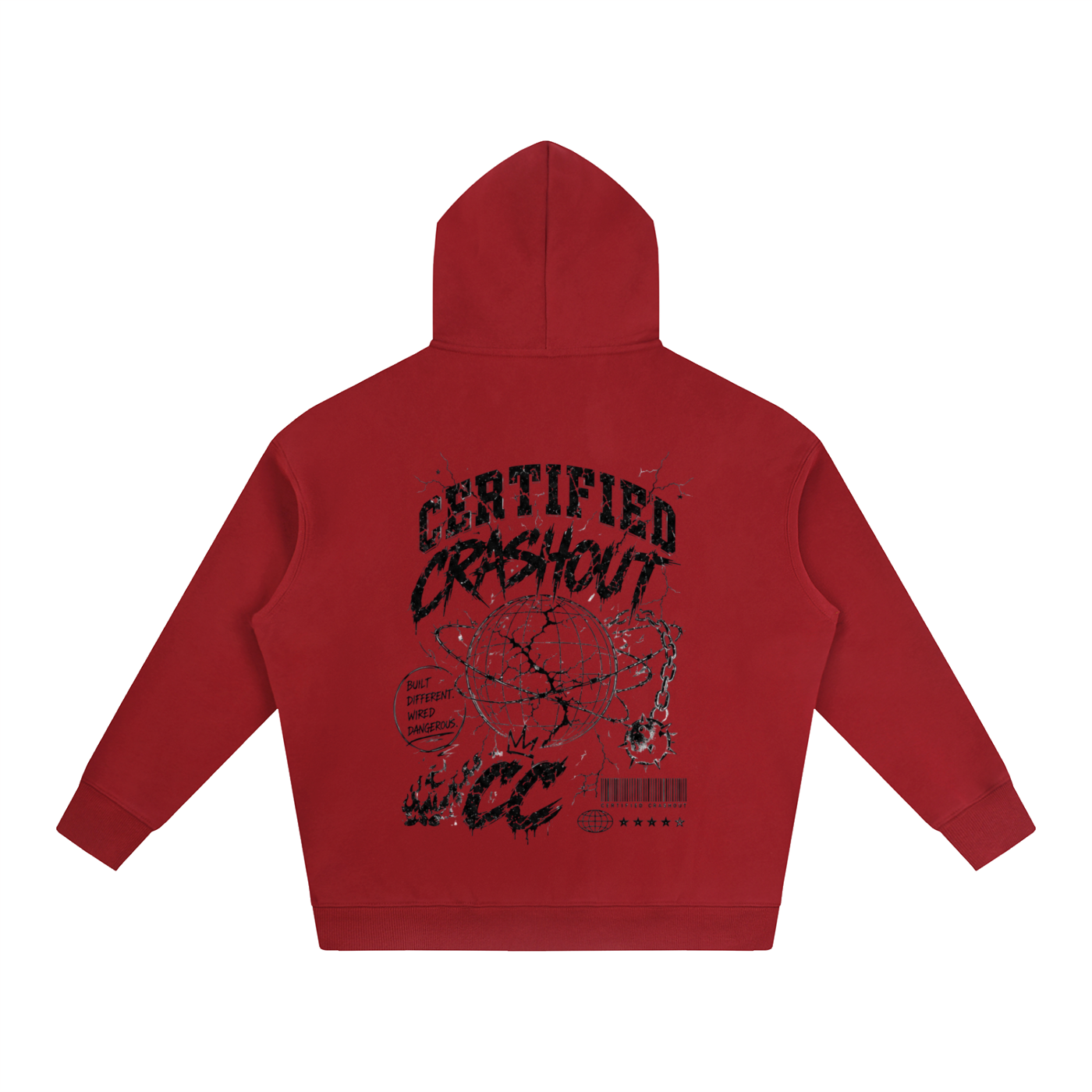 Certified Crashout World Oversize Fleeced Hoodie