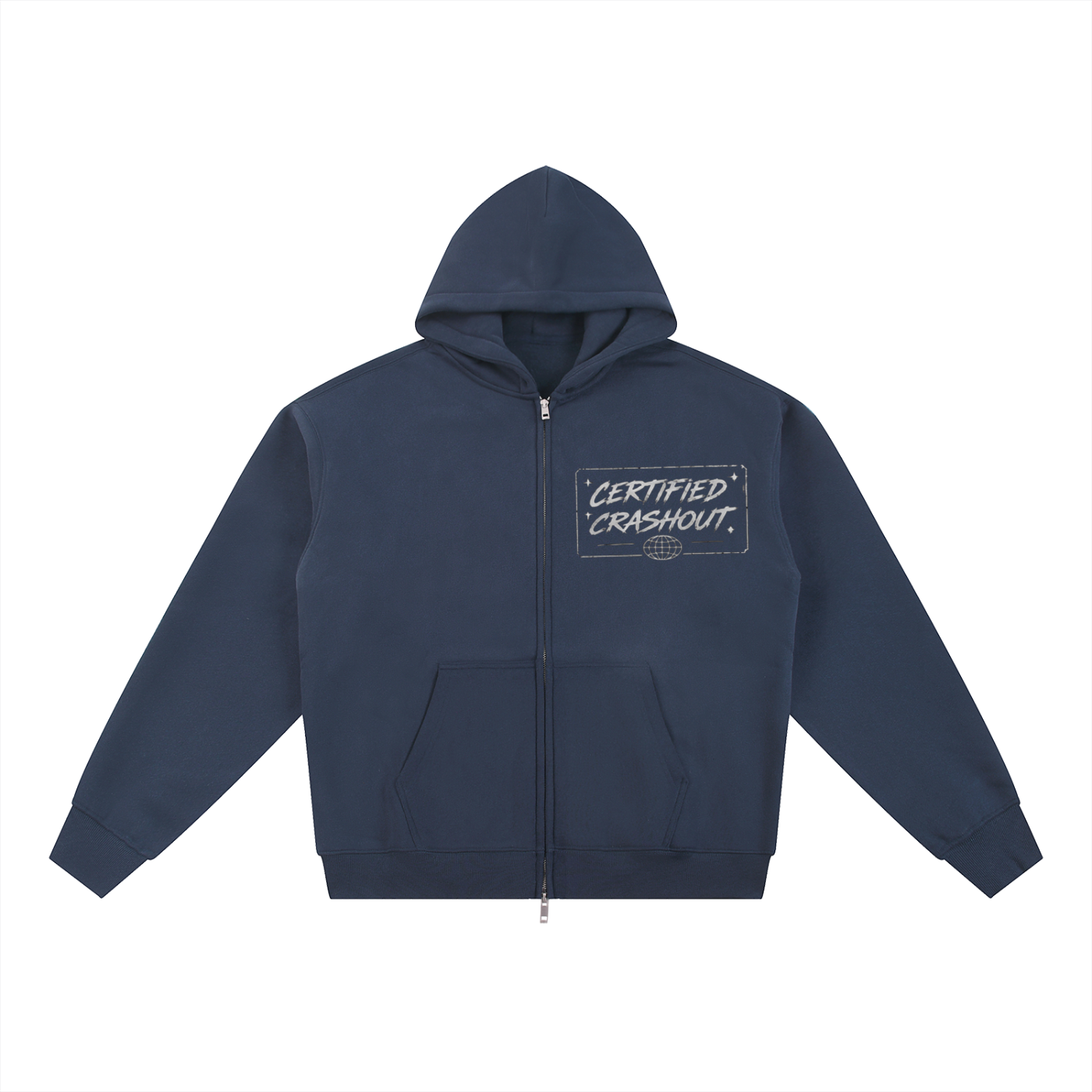 Certified Crashout World Essential Fleece Zip-Through Hoodie