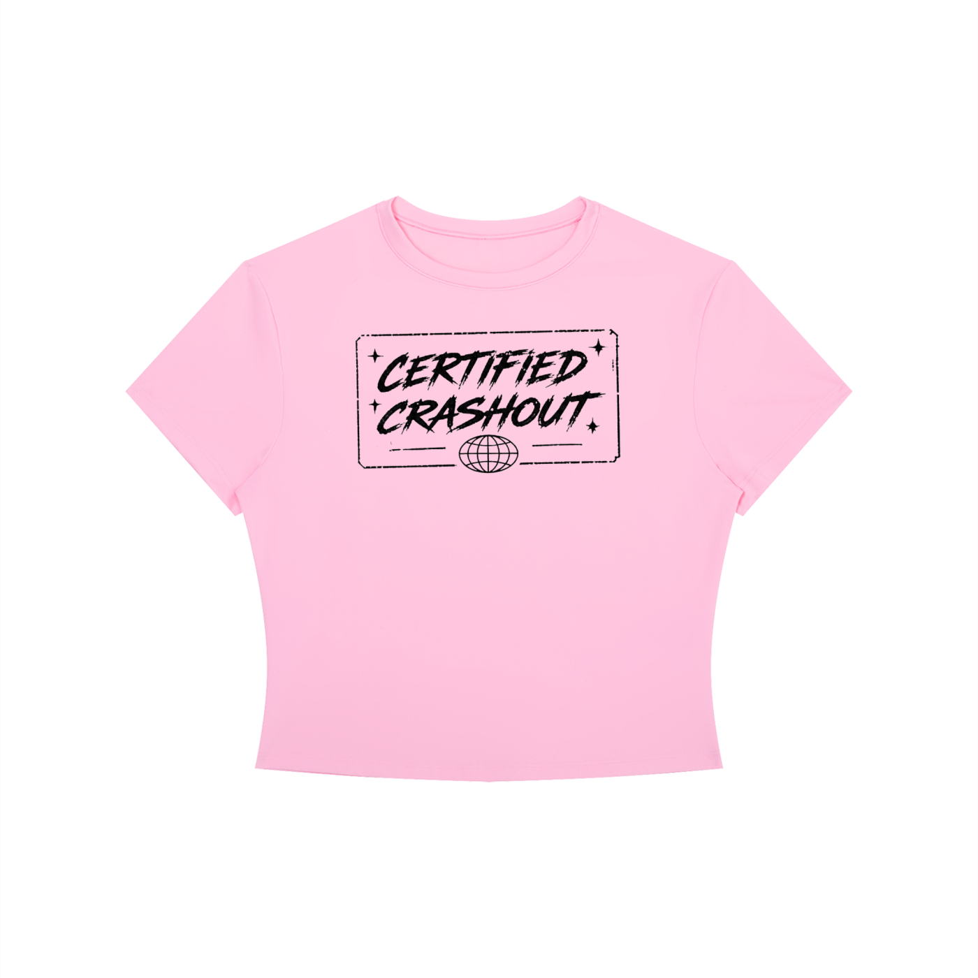 Certified Crashout World Women's Crewneck Crop T-Shirt