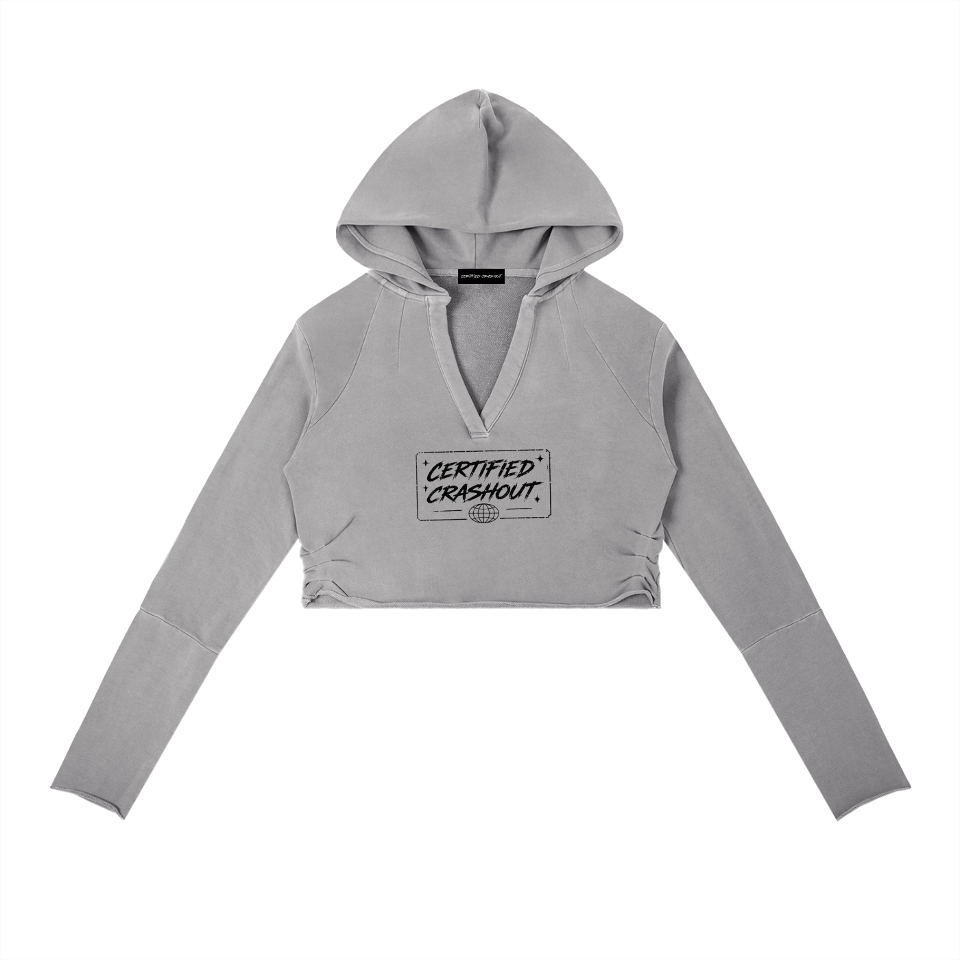 Certified Crashout World Women’s Vintage Washed Raw Edge Hoodie