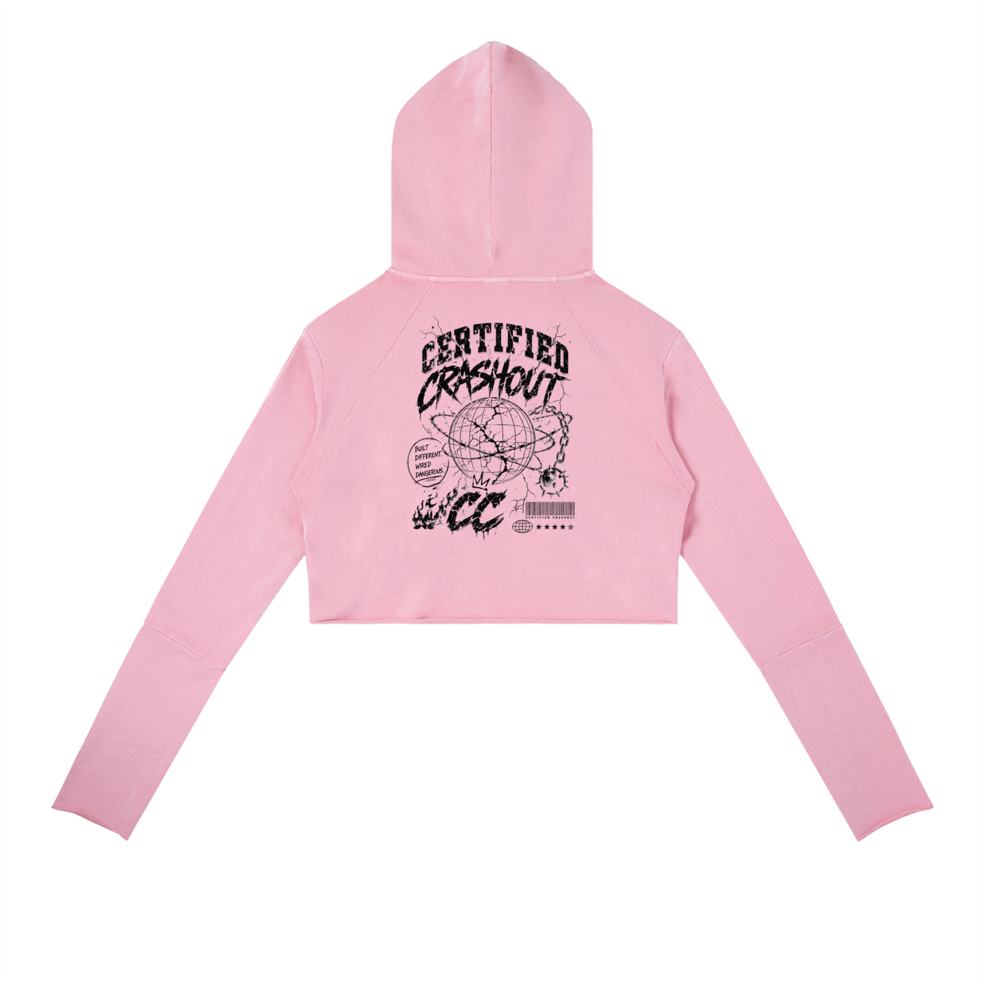 Certified Crashout World Women’s Vintage Washed Raw Edge Hoodie