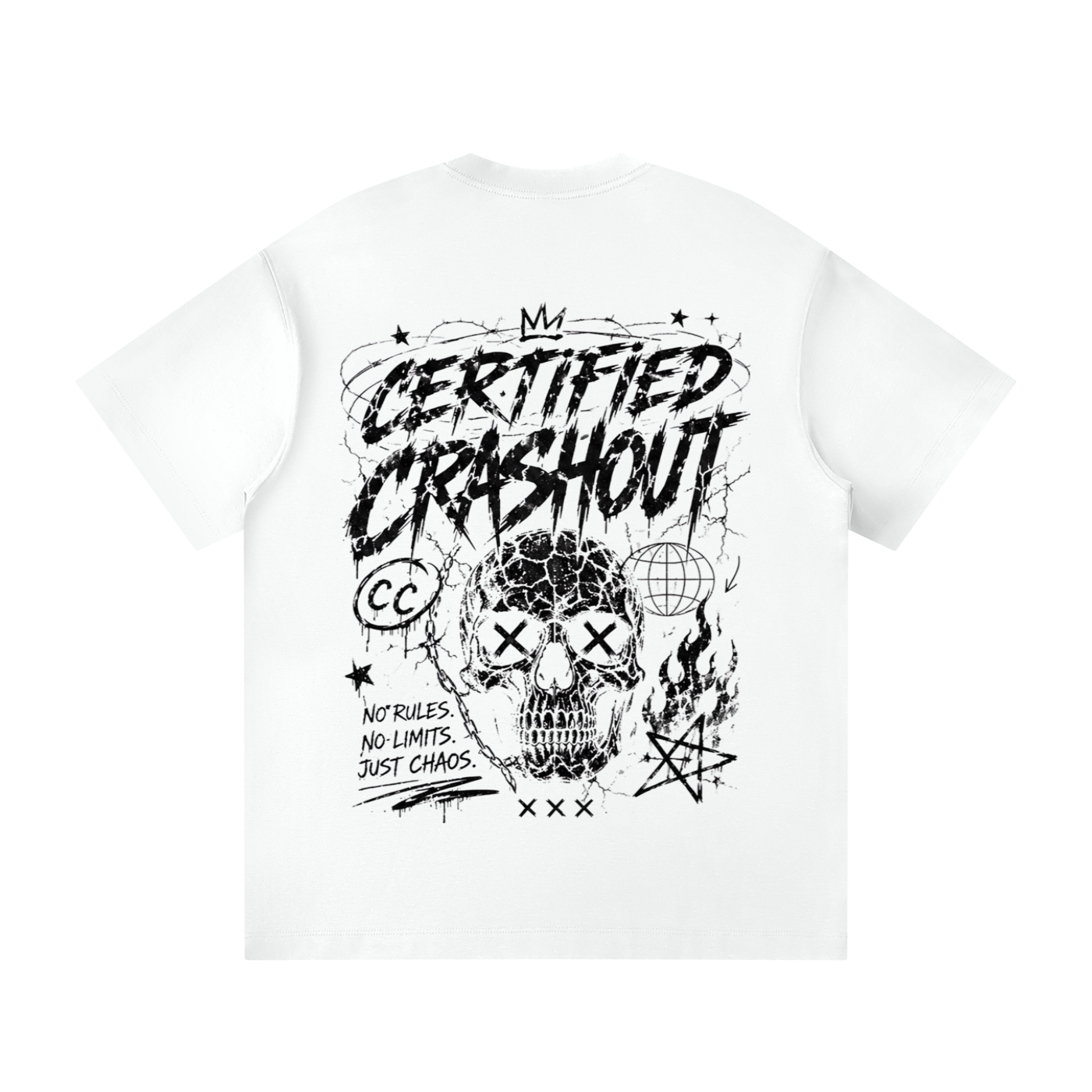 Certified Crashout Unisex Loose Fit Crewneck T-Shirt