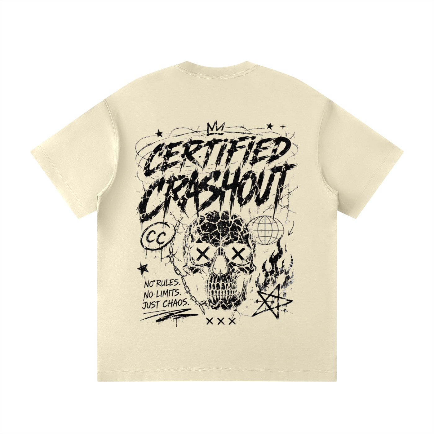 Certified Crashout Unisex Loose Fit Crewneck T-Shirt