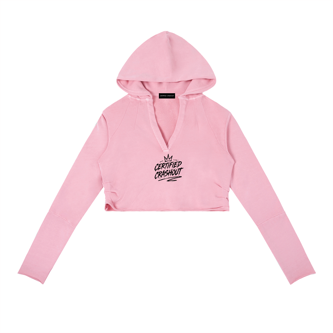 Certified Crashout Women’s Vintage Washed Raw Edge Hoodie